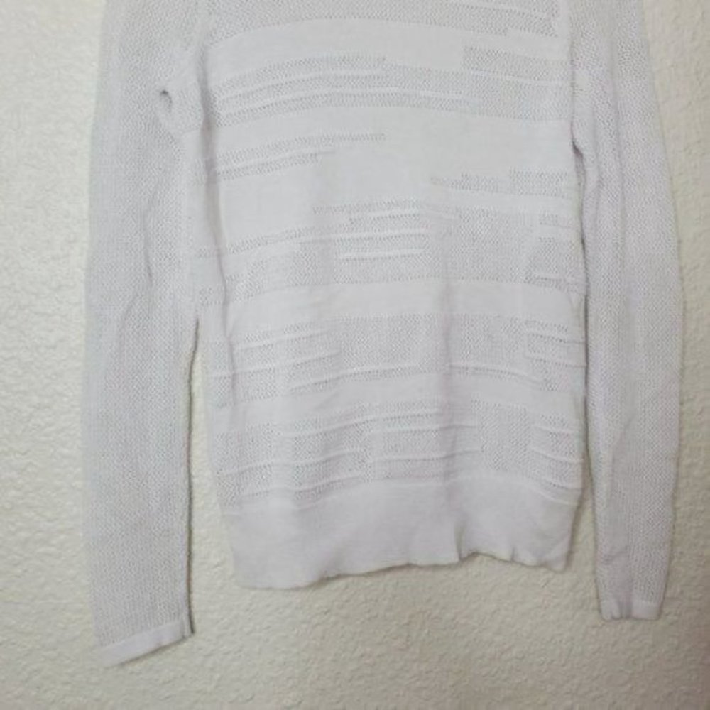 Vince Engineered Mesh Insert Crew Neck Sweater In… - image 4